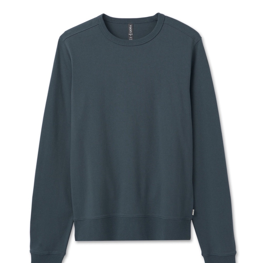 Vuori Men's Belleview Crewneck Sweater in Lake Blue